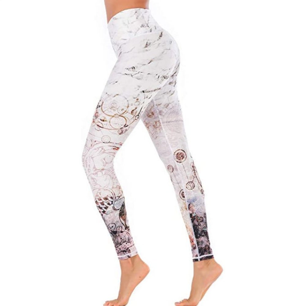 Rock on Devil Horns hand print High waist full length workout leggings yoga pant
